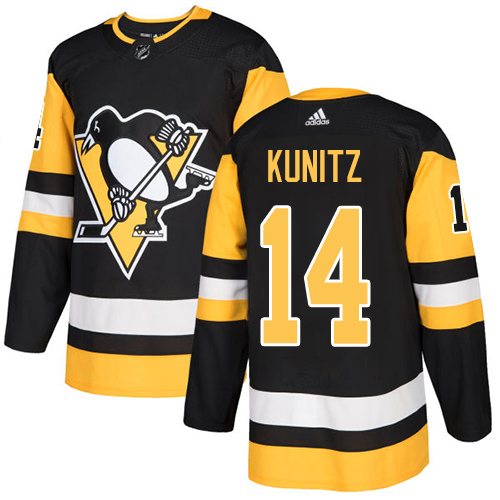 Adidas Men Pittsburgh Penguins #14 Chris Kunitz Black Home Authentic Stitched NHL Jersey